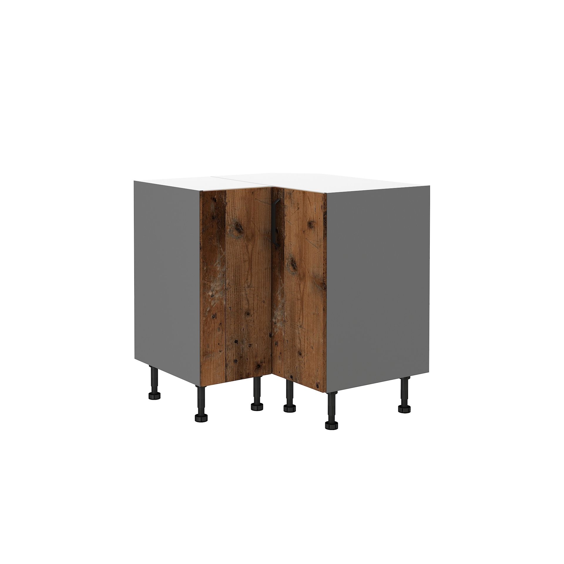 Szafka Kuchenna Stojąca Narożna 1 Drzwi 89 x 89 ND 1F Old Style Stolarz Lempert Old Style Wood, Antracyt