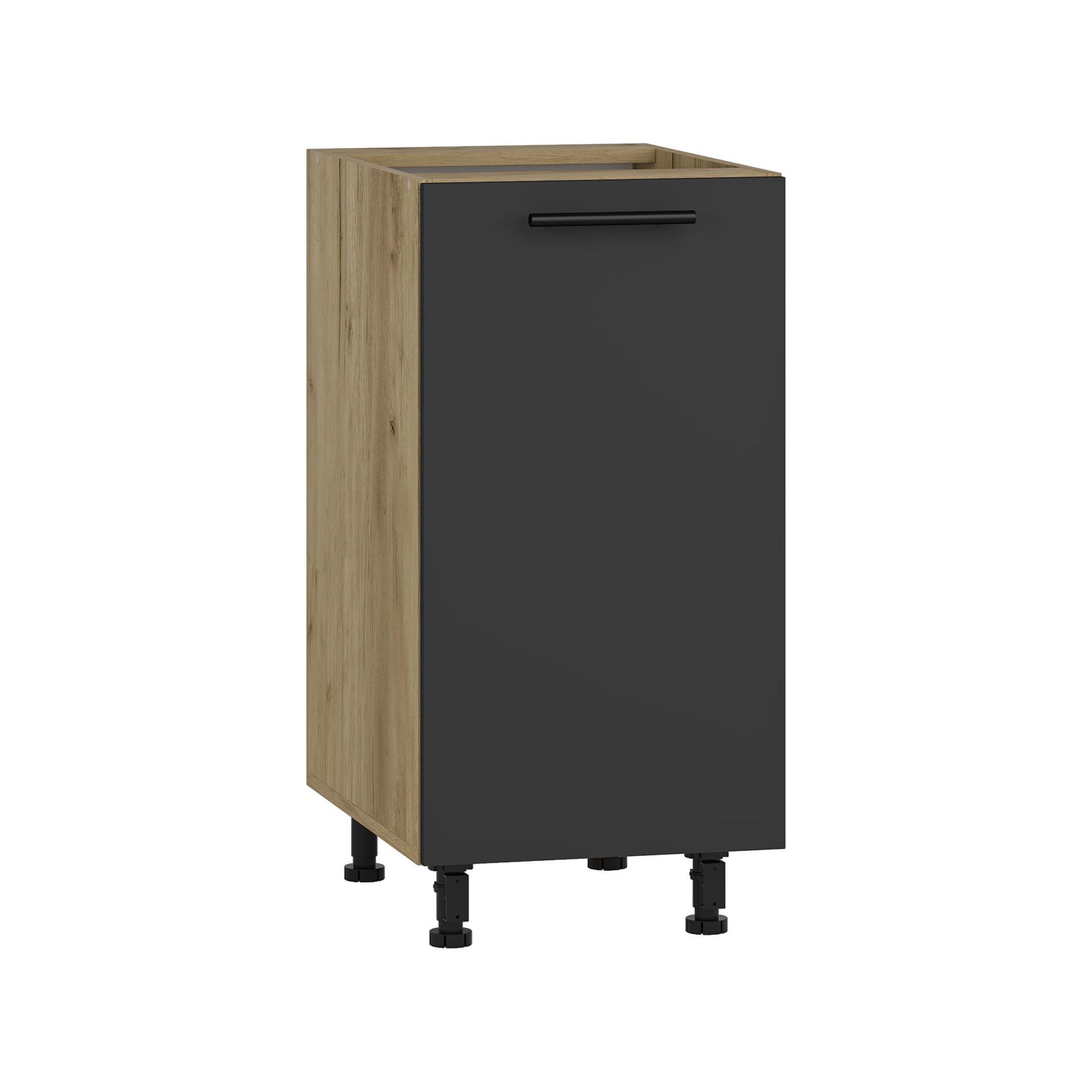 Szafka Dolna Stojąca 1 Drzwi D-40/82 Dąb Craft / Antracyt Połysk Vento Halmar Antracyt, Dąb Craft