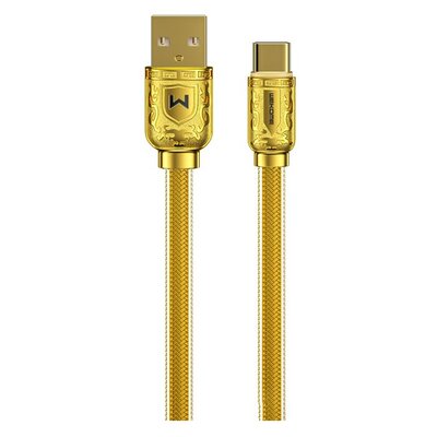 Wk Design Sakin Series kabel szybkiego ładowania / transmisji danych USB - USB Typ C 6A 1m złoty (WDC-161) WDC-161-USB-C