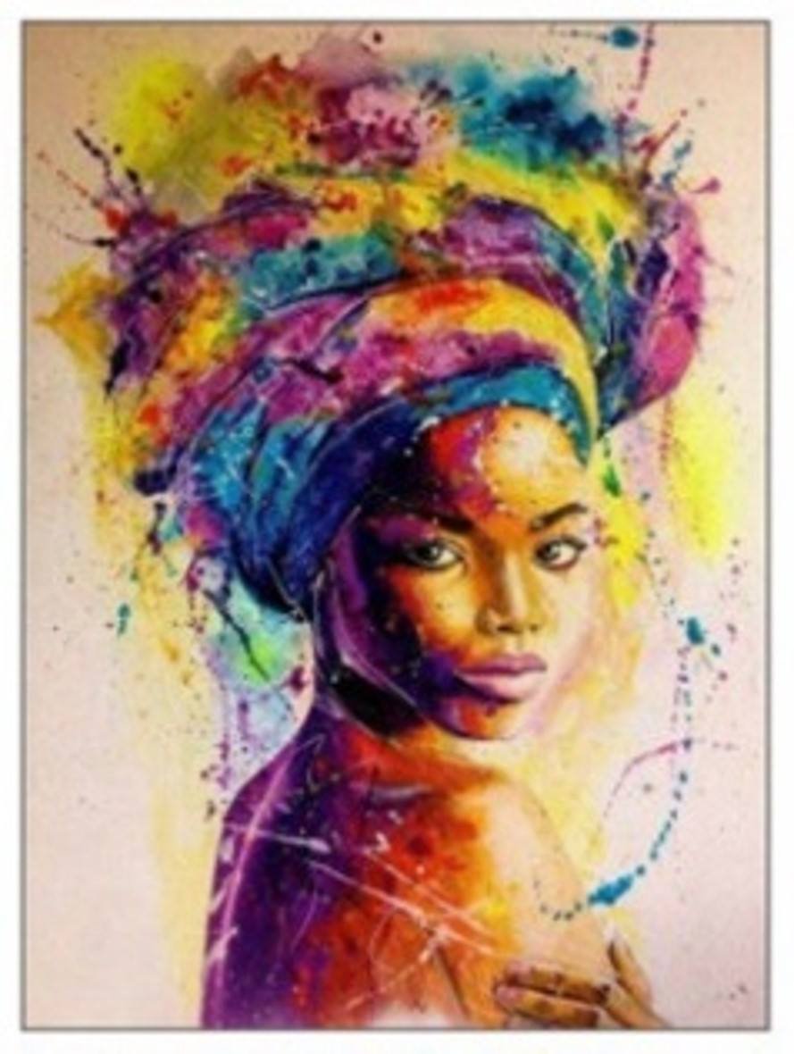 Diamentowa Mozaika Kobieta W Turbanie