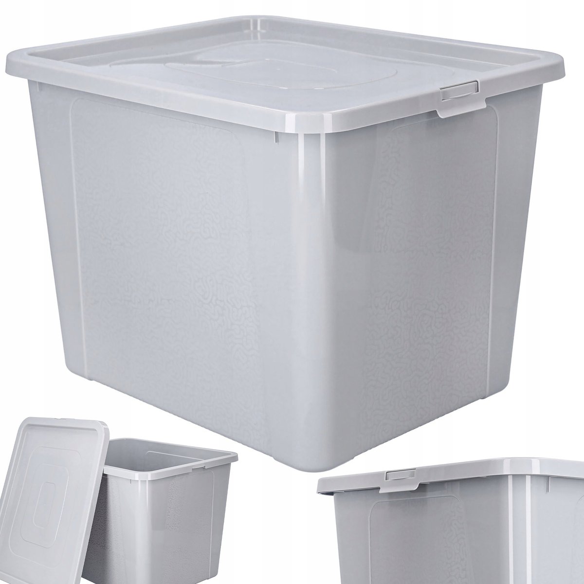 Organizer pojemnik plastikowy pokrywą box szar 30l 40x33x30 cm