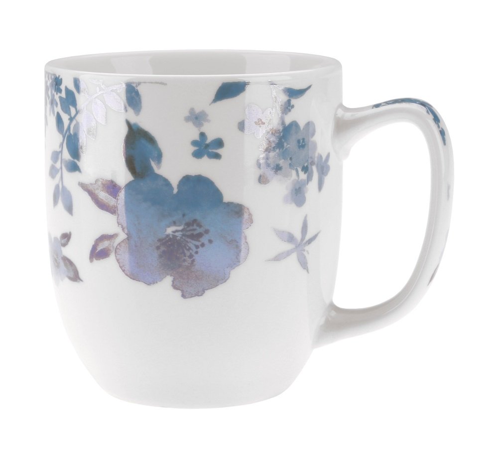 Kubek porcelanowy 350ml Fiore Ravi Kwiaty niebieskie