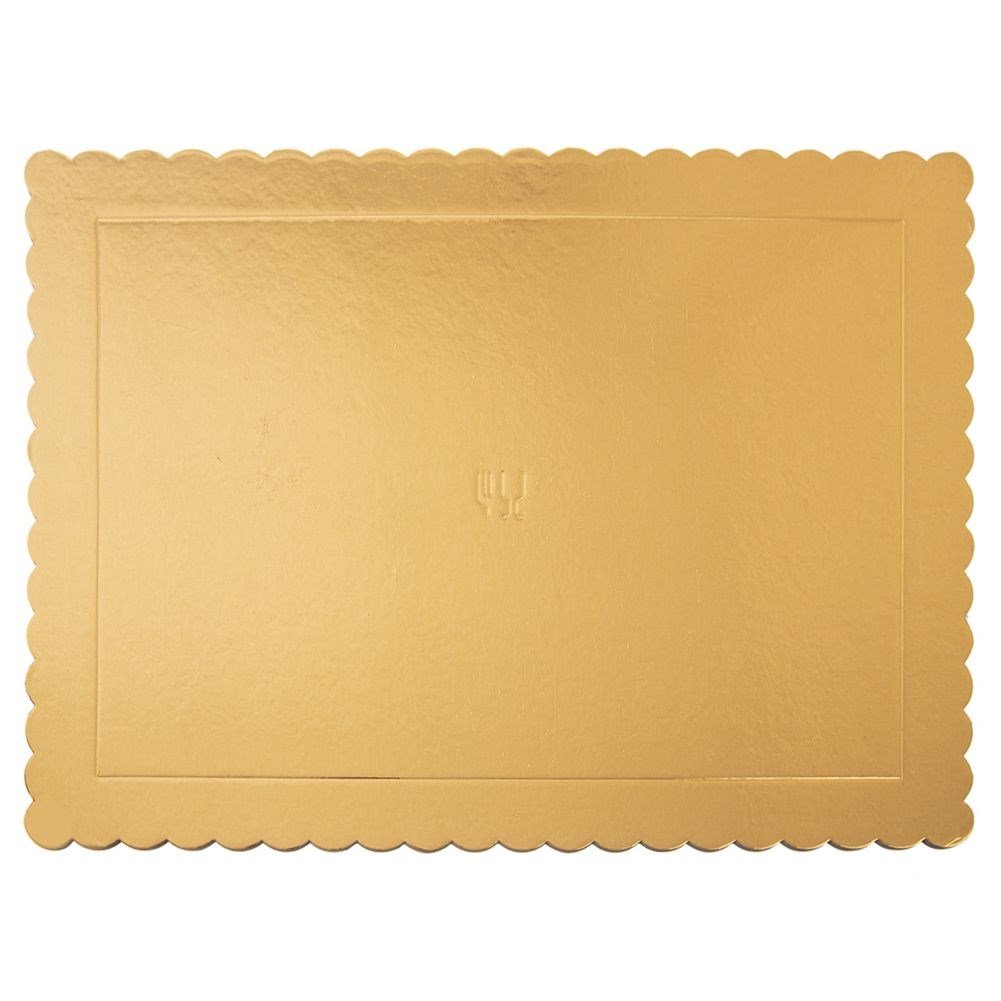 Podkład pod tort, ciasto złoty prostokątny 40x30 cm