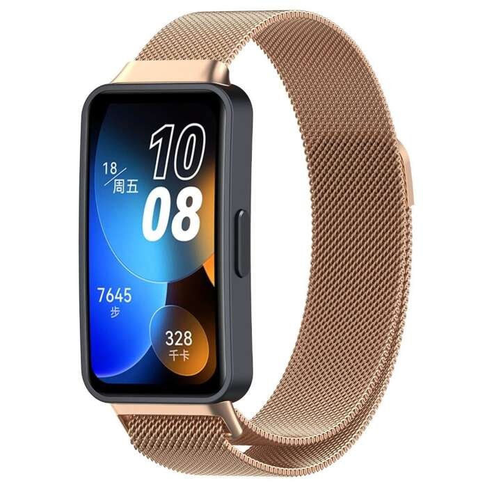 opaska pasek bransoleta MILANESEBAND Huawei Band 8 rose gold