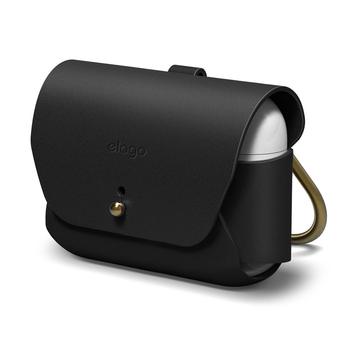 ELAGO Skórzane Etui Case na AirPods Pro 2 i AirPods Pro, Czarny