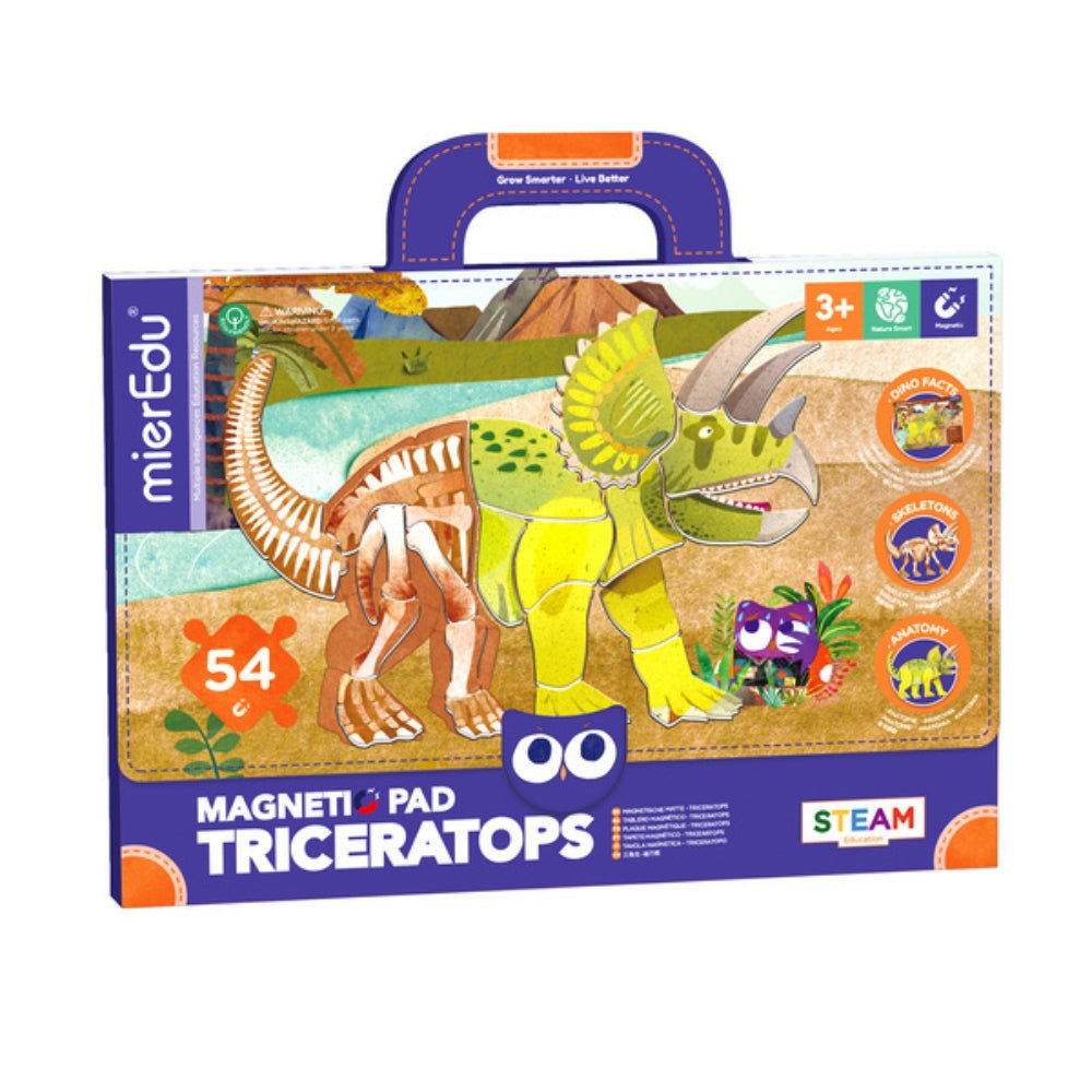 mierEdu Puzzle magnetyczne Triceratops