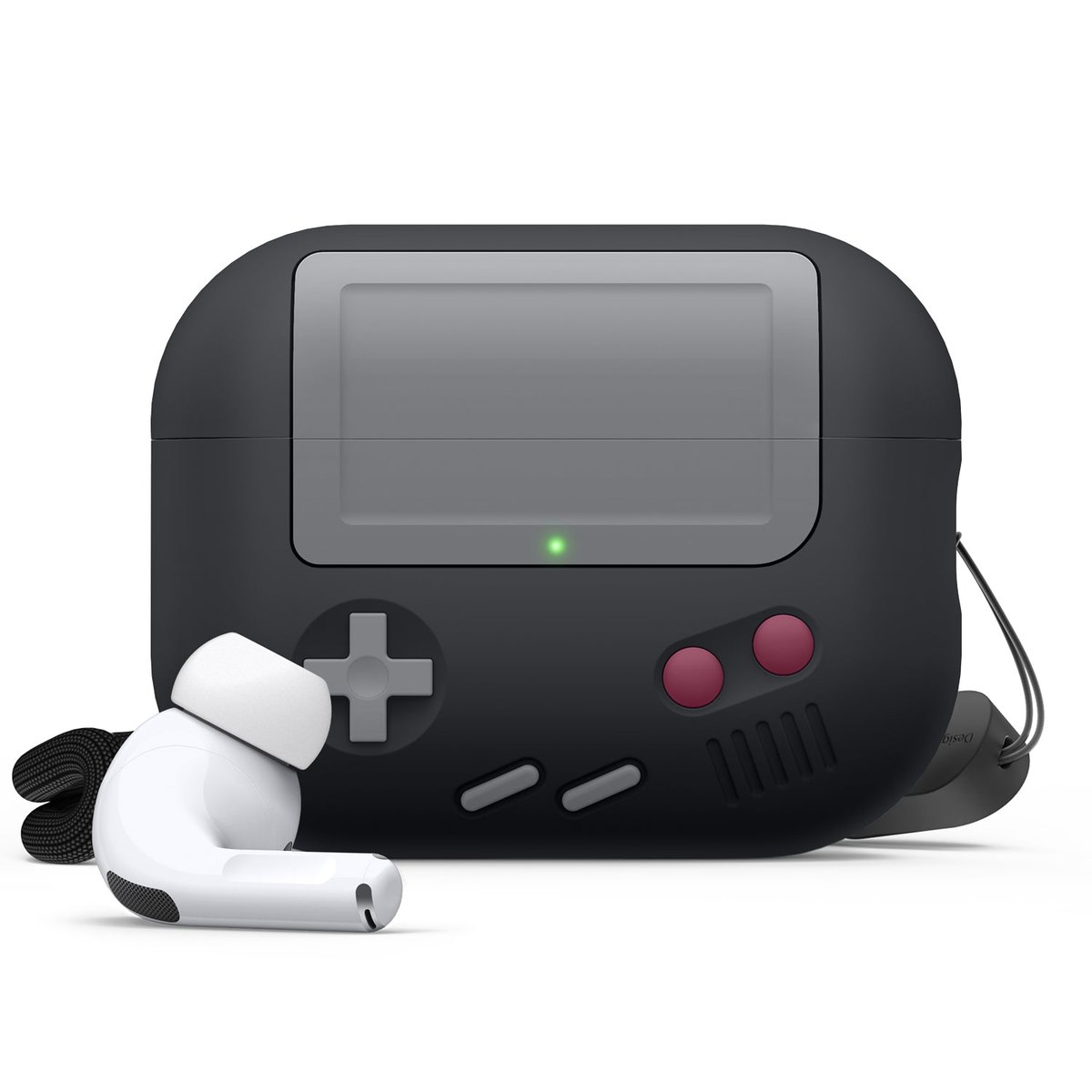 ELAGO Retro Etui AW5 w kształcie konsoli do gier na AirPods Pro 2, Czarny