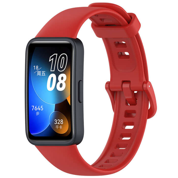 opaska pasek bransoleta SMOOTHBAND Huawei BAND 8 czerwona