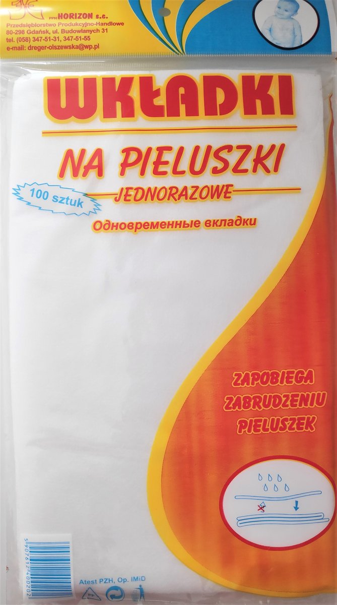 Wkładki Bibułki Do Pieluszek Wielorazowych Do Łapania Kupy Papierki Wkłady 100Szt