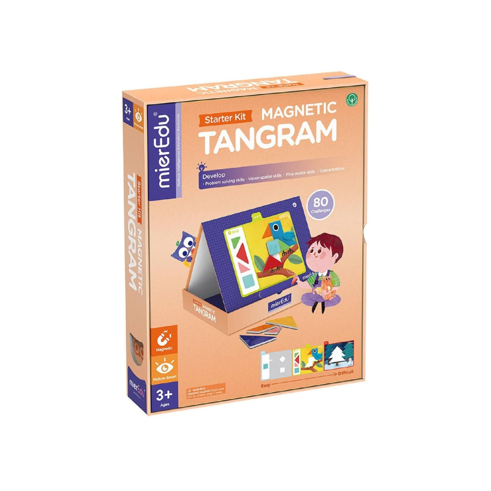 mierEdu Gra edukacyjna dla dzieci tangram magnetyczny Poznaję kształty