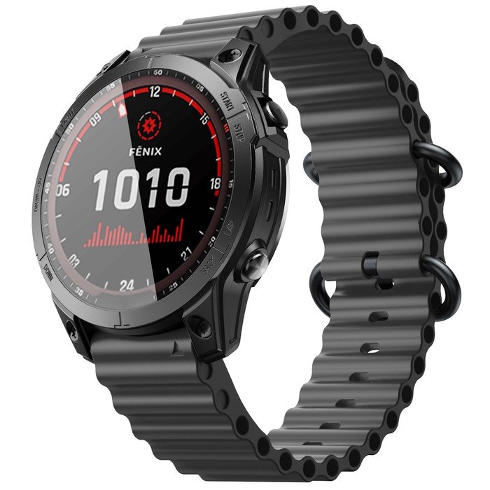 opaska pasek bransoleta OCEAN GARMIN FENIX 5/5+/6/6 PRO/7 czarna