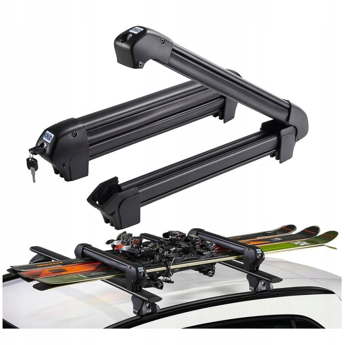 BAGAŻNIK CRUZ Ski Rack 4 UCHWYT narciarski 4 narty