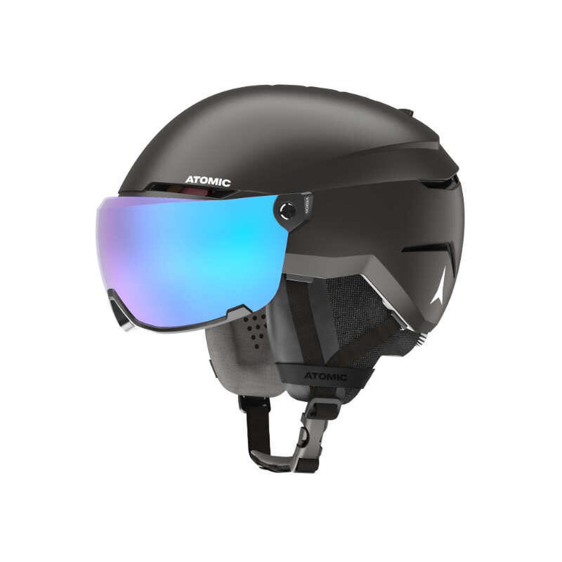 Atomic Savor Visor Stereo, kask narciarski z wizjerem, czarny