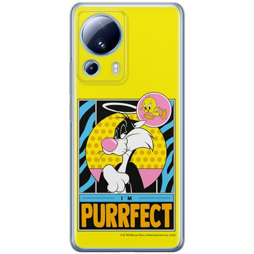 ERT GROUP etui na telefon Xiaomi 13 LITE/CIVI 2, case oryginalny i oficjalnie licencjonowany przez Looney Tunes, wzór Sylvester & Tweety 006, optymalnie dopasowane, plecki z TPU