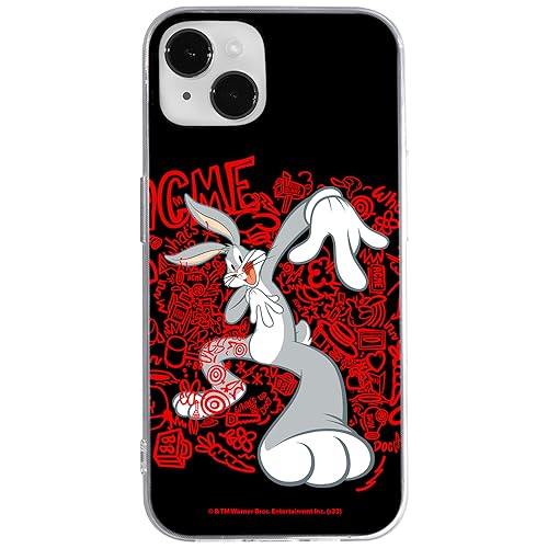 ERT GROUP etui na telefon Iphone 14 PLUS, case oryginalny i oficjalnie licencjonowany przez Looney Tunes, wzór Bugs 018, optymalnie dopasowane, plecki z TPU