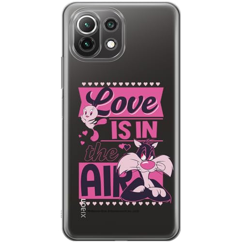 ERT GROUP etui na telefon Xiaomi 11 LITE 4G / 11 LITE 5G, case oryginalny i oficjalnie licencjonowany przez Looney Tunes, wzór Sylvester & Tweety 007, plecki z TPU częściowo przeźroczyste