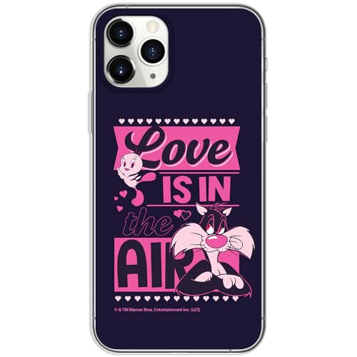 ERT GROUP etui na telefon Iphone 11 PRO, case oryginalny i oficjalnie licencjonowany przez Looney Tunes, wzór Sylvester & Tweety 007, optymalnie dopasowane, plecki z TPU