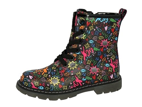 Tom Tailor Kids Dziewczęce 4270160027 modne kozaki, czarny Multi, 33 EU