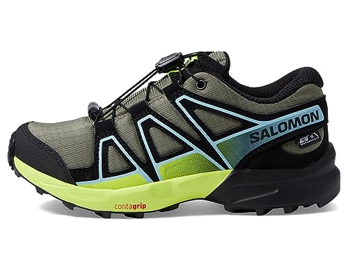 Salomon Dziecięce buty Speedcross Climasalomon Waterproof Hiking Shoe, Deep Lichen Green, 32 EU