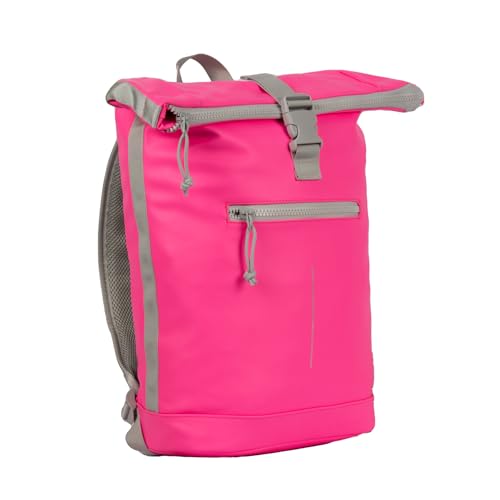 New Rebels Mart - New York Rolltop Backpack 16l MOCHLA Unisex Dorosły, Różowy Neon, 30x12x43cm, Casual
