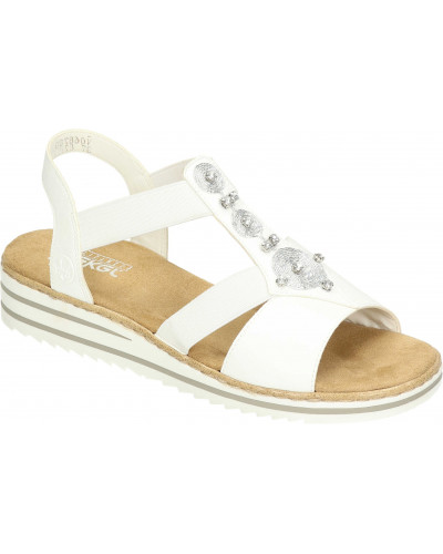 SANDAŁY RIEKER - 910188-03 BIAŁY - Rieker