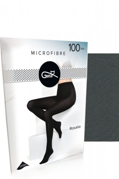 Gatta Rosalia microfibre 100 den grafitowe rajstopy damskie