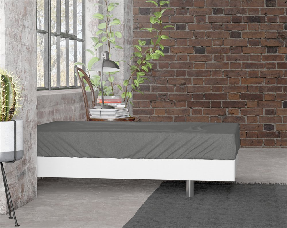140x200/210cm prześcieradło na gumce flanela premium k. antracyt
