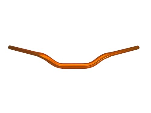 Pomarańczowa kierownica aluminiowa do Aprilia Pegaso 650 Droga od 2005 do 2009 (CC 660), średnica 28,5 mm, średnia wysokość