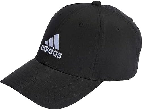 adidas Lekka czapka z daszkiem z haftowanym logo, czarny/biały, XS