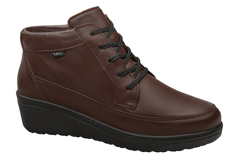 Botki na haluksy AXEL Comfort 4465 H Brąz+Stretch Kosela Medic 9465 Tęgość H Brązowe