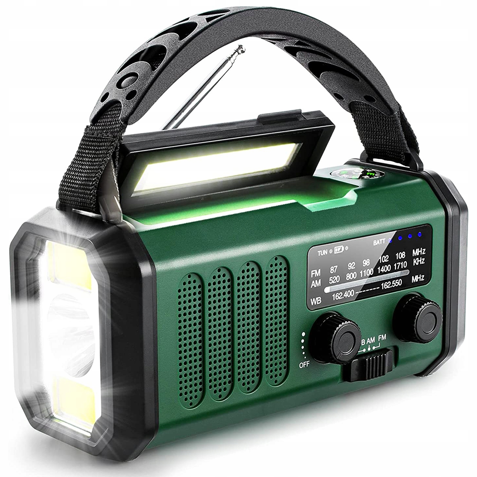 Radio Solarne Awaryjne Latarka Powerbank 10000mAh