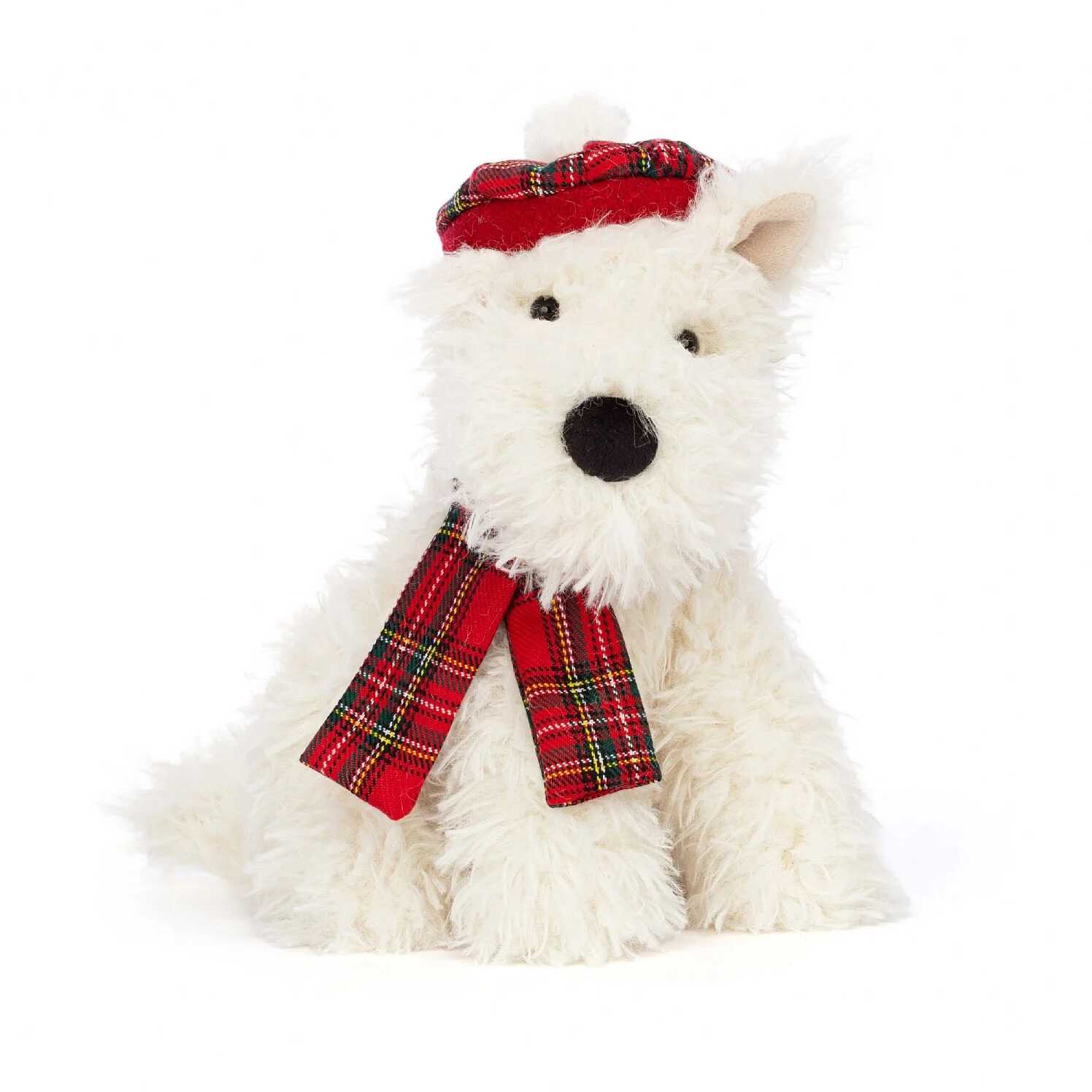 MASKOTKA JELLYCAT Terrier Szkocki w szaliku i czapce - Winter Scottie Munro - 21 cm