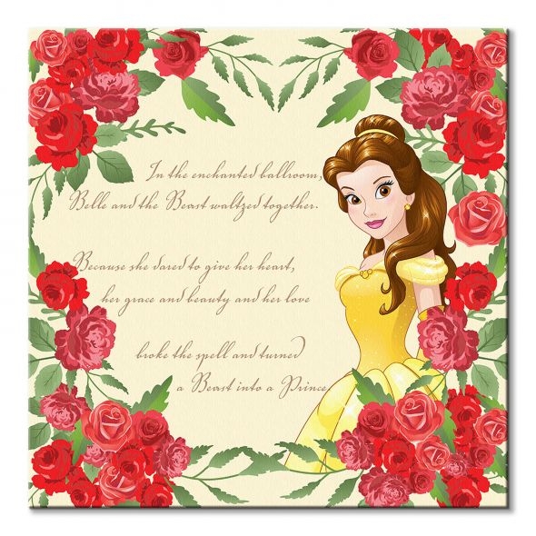 Pyramid Posters Beauty And The Beast Roses - obraz na płótnie 40x40 WDC95813