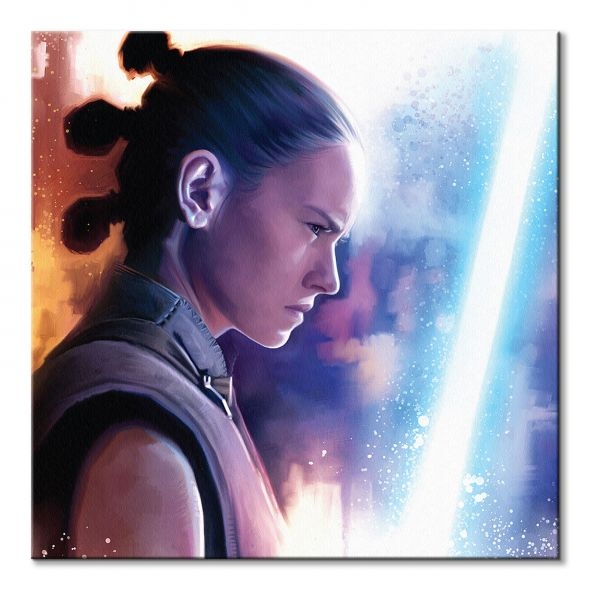 Pyramid Posters Star Wars: The Last Jedi (Rey Lightsaber Paint) - obraz na płótnie 40x40 WDC95953