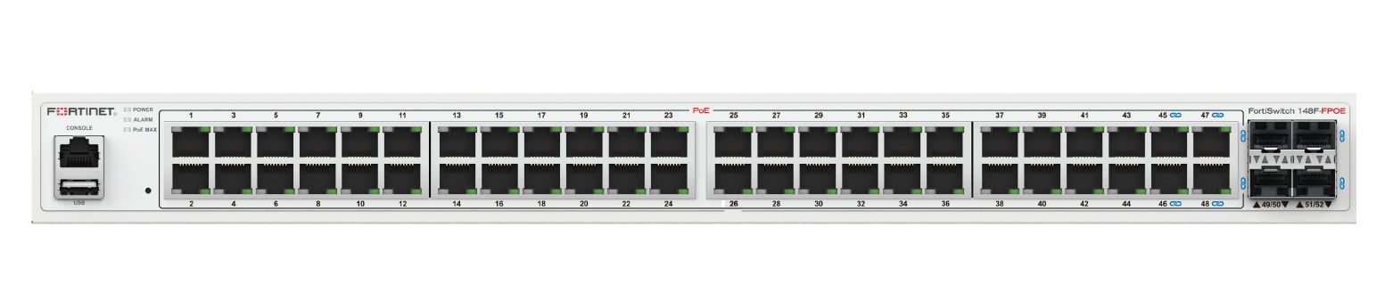 FortiSwitch 148F z modulem FPOE - samo urzadzenie