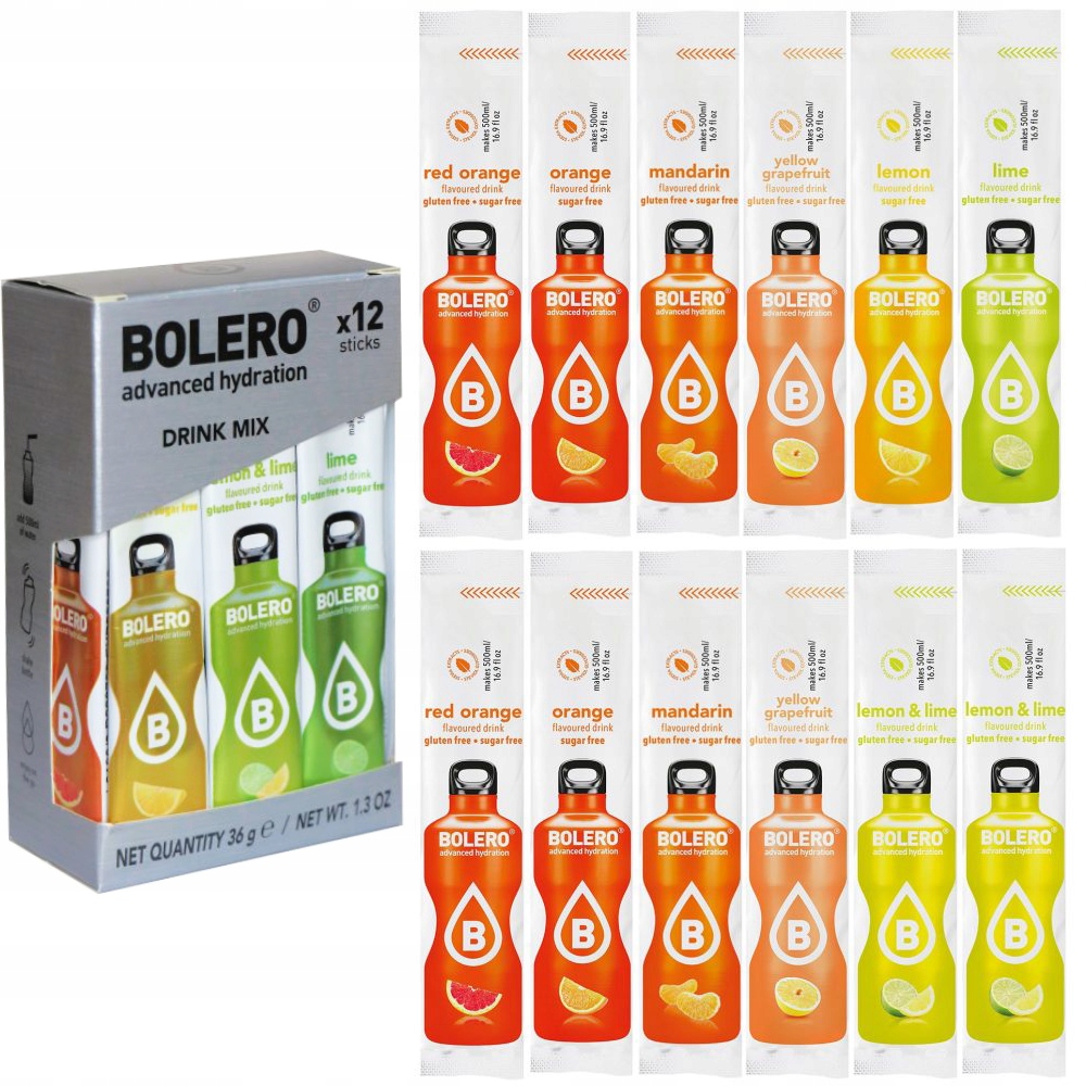 12x NAPÓJ BOLERO CITRUS MIX PROSZEK DO SODASTREAM