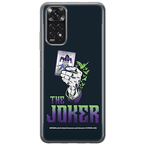 ERT GROUP etui na telefon Xiaomi REDMI NOTE 11 4G/ 11S 4G, case oryginalny i oficjalnie licencjonowany przez DC, wzór Joker 030, optymalnie dopasowane, plecki z TPU