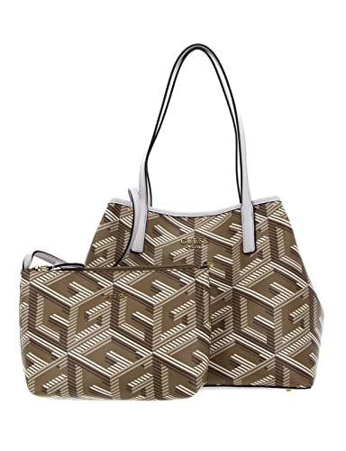 Guess Vikky Large Tote, Bag Women, One Size, Logo Taupe, 70AA