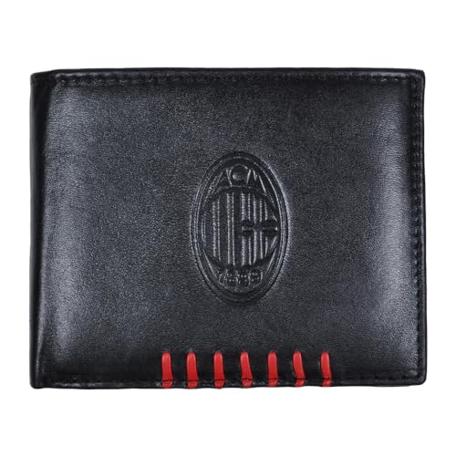 Ac Milan 143226, Akcesoria podróżne - Portfele Unisex-Dorosły, Czarny, 12,5x9,5x2 cm, Czarny, 12,5x9,5x2 cm