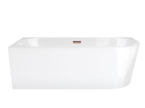 Wanna narożna Corsan Intero SLIM lewa 150 cm z wykończeniem różowe złoto