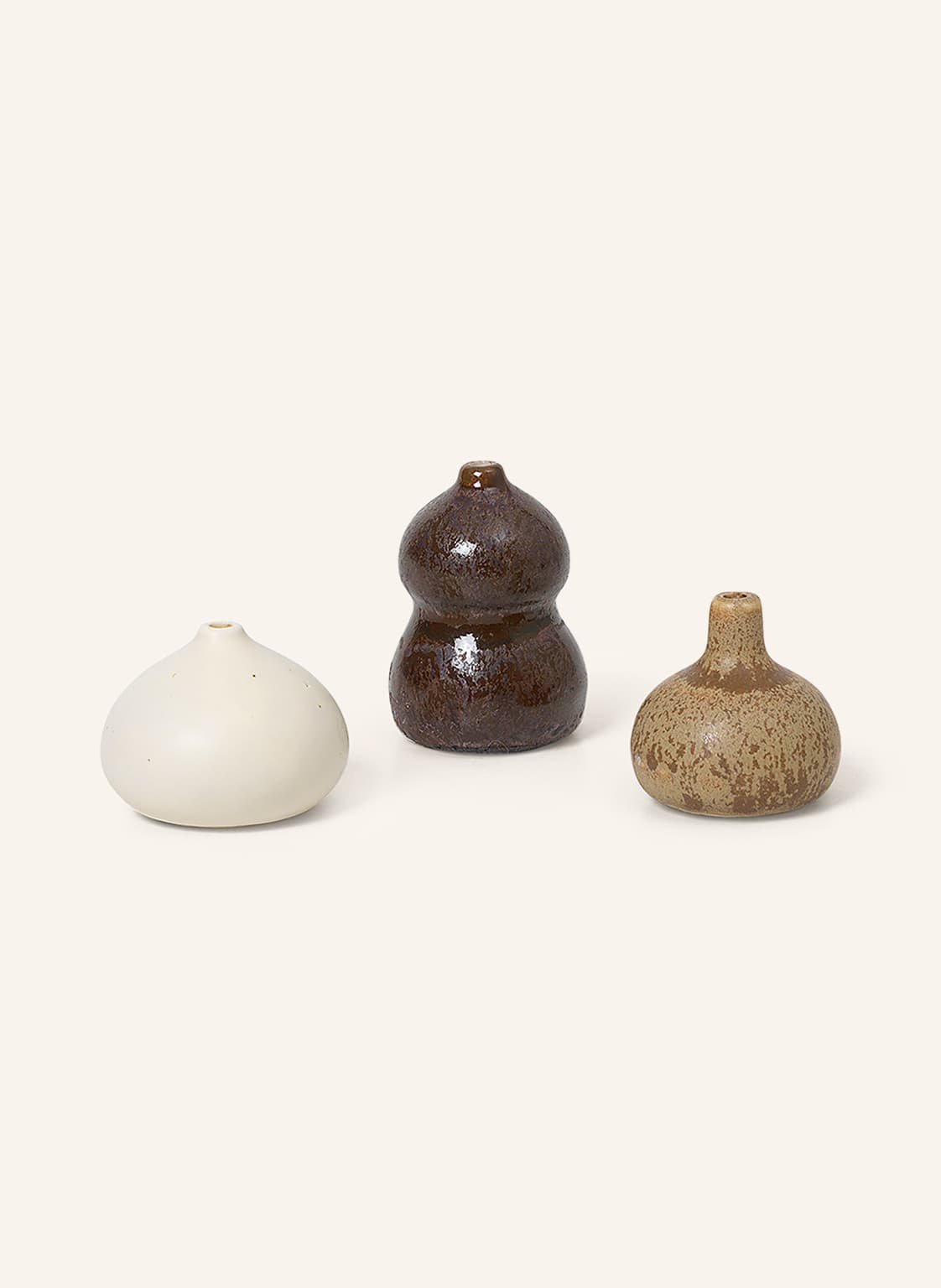 Ferm Living Wazony Komo, 3 Szt. beige