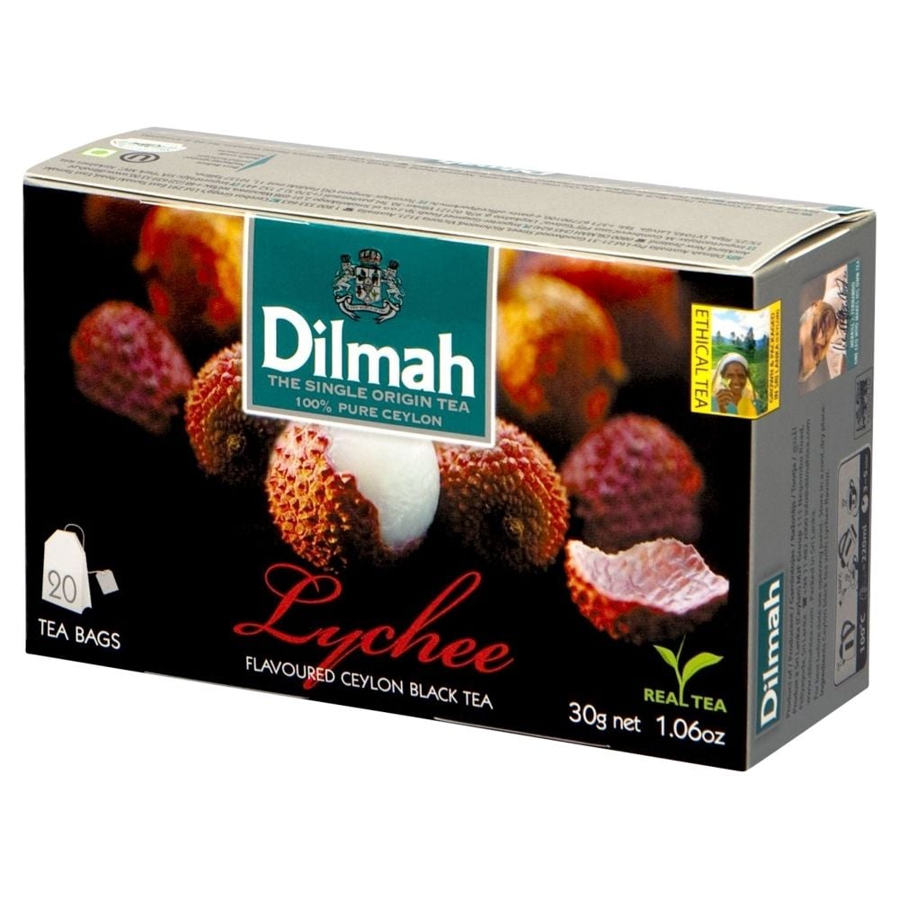 Dilmah Liczi Lychee)czarna herbata Ceylon 20 torebek 30 g 9312631142143