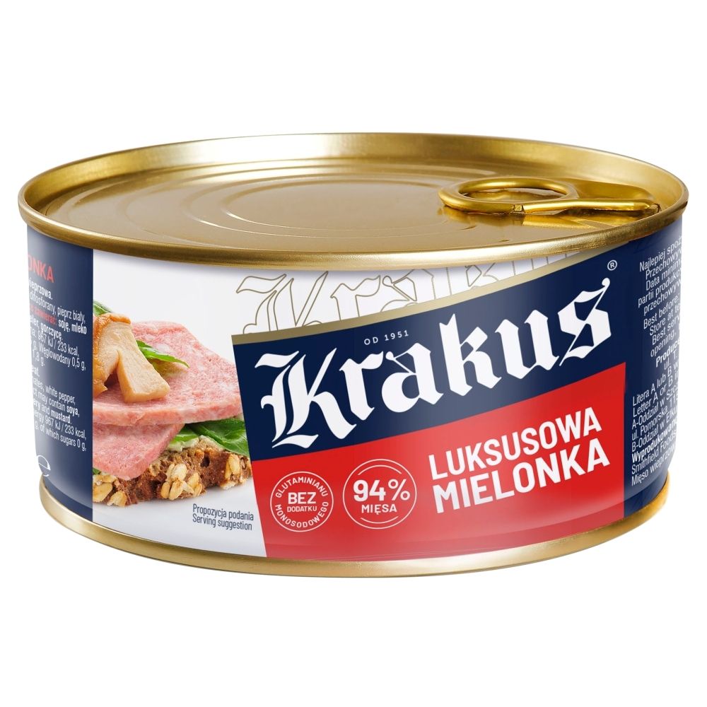 Krakus Luksusowa mielonka wieprzowa Konserwa 300 g