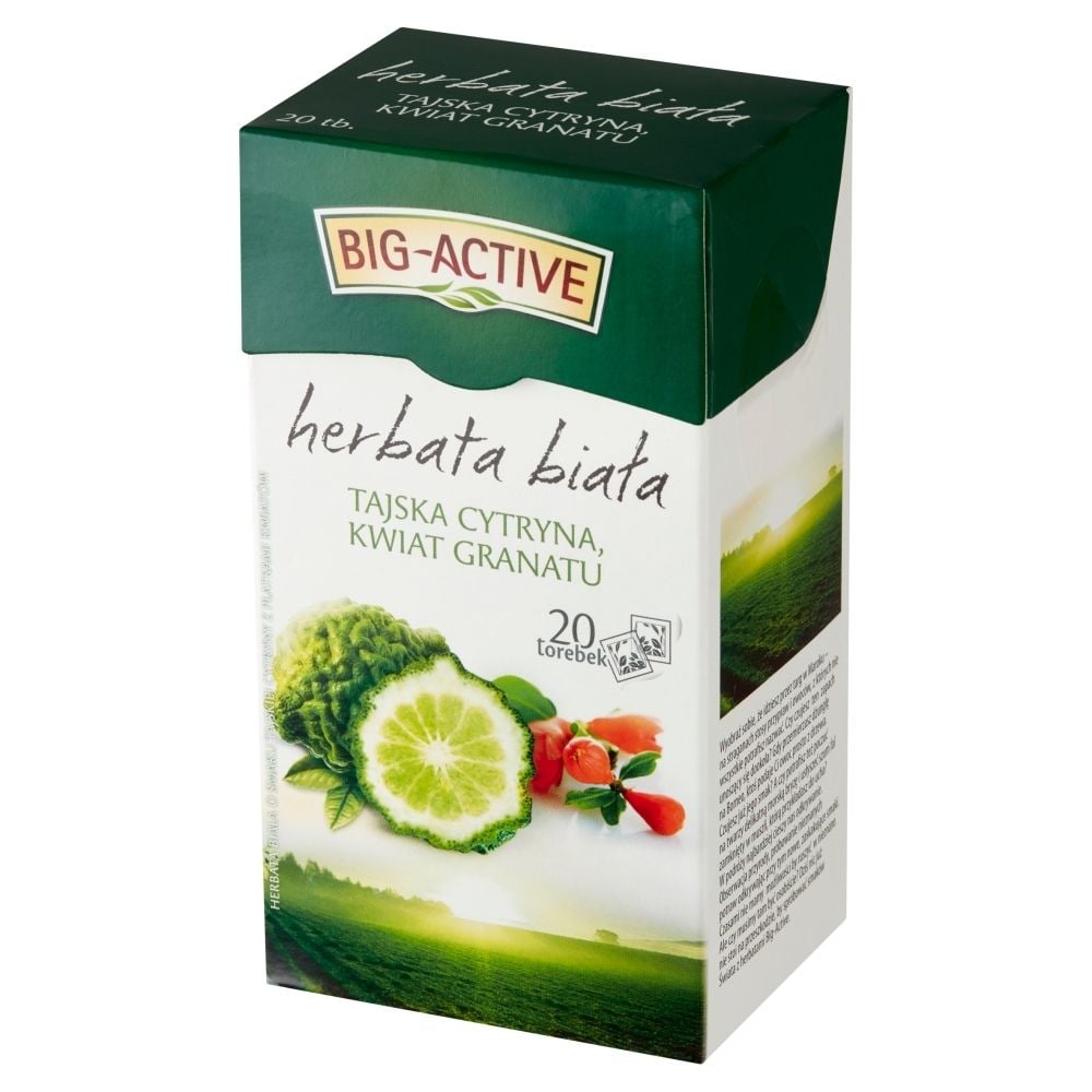 BIO-ACTIVE Big-Active Herbata biała tajska cytryna i kwiat granatu 30 g (20 torebek)