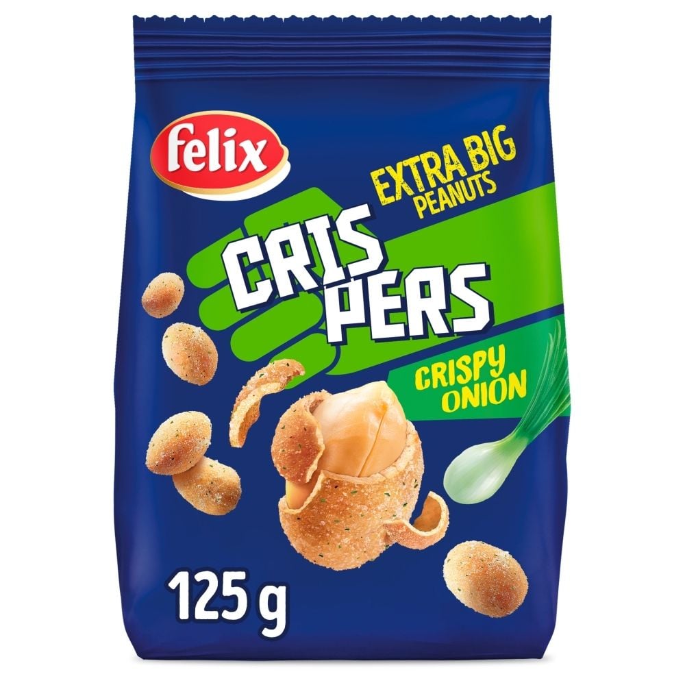 Intersnack Poland Sp. z o.o. Orzeszki ziemne Felix Crispers smażone w skorupce o smaku cebulowym 140 g