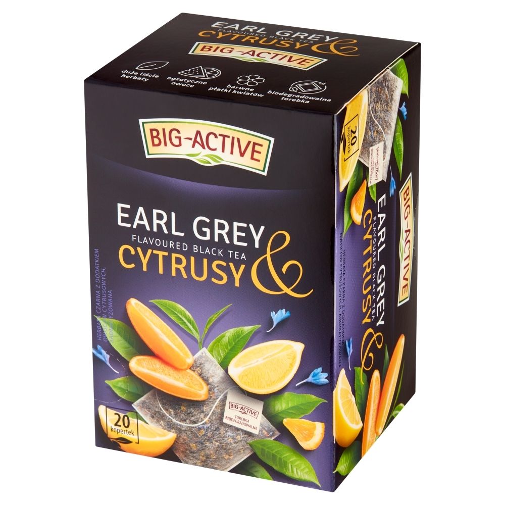 Big-Active Big-Active Earl Grey & Cytrusy Herbata czarna z cytrusami 40 g (20 torebek)