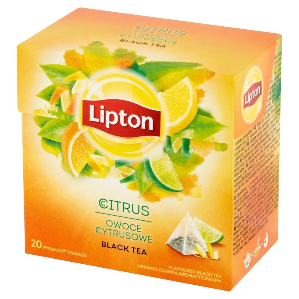 Herbata ekspresowa czarna Citrus Lipton piramidka 20t