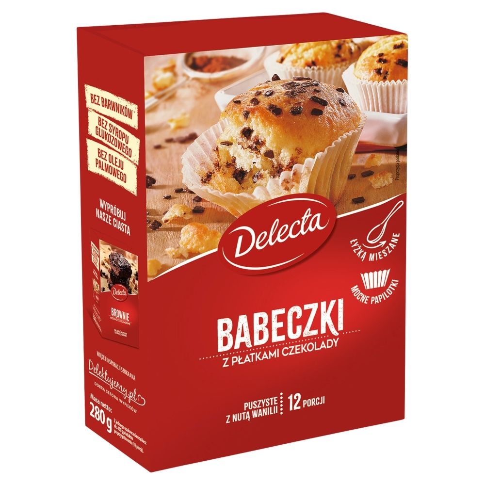 Delecta Babeczki nadziane płatkami czekolady