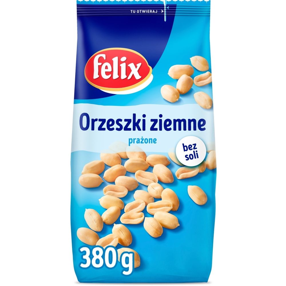 Intersnack Poland Sp. z o.o. Orzeszki ziemne Felix prażone bez soli 380 g