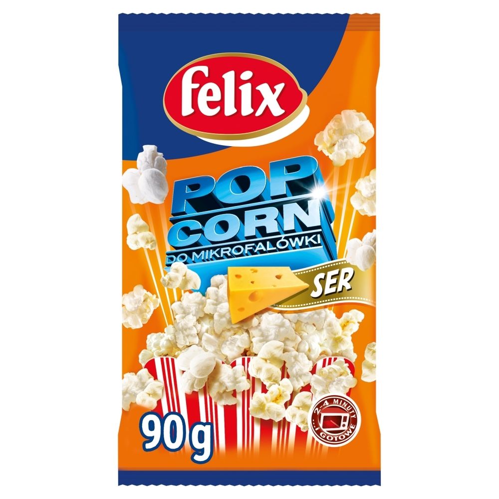 Intersnack Poland Sp. z o.o. Popcorn do mikrofalówki Felix o smaku serowym 90 g